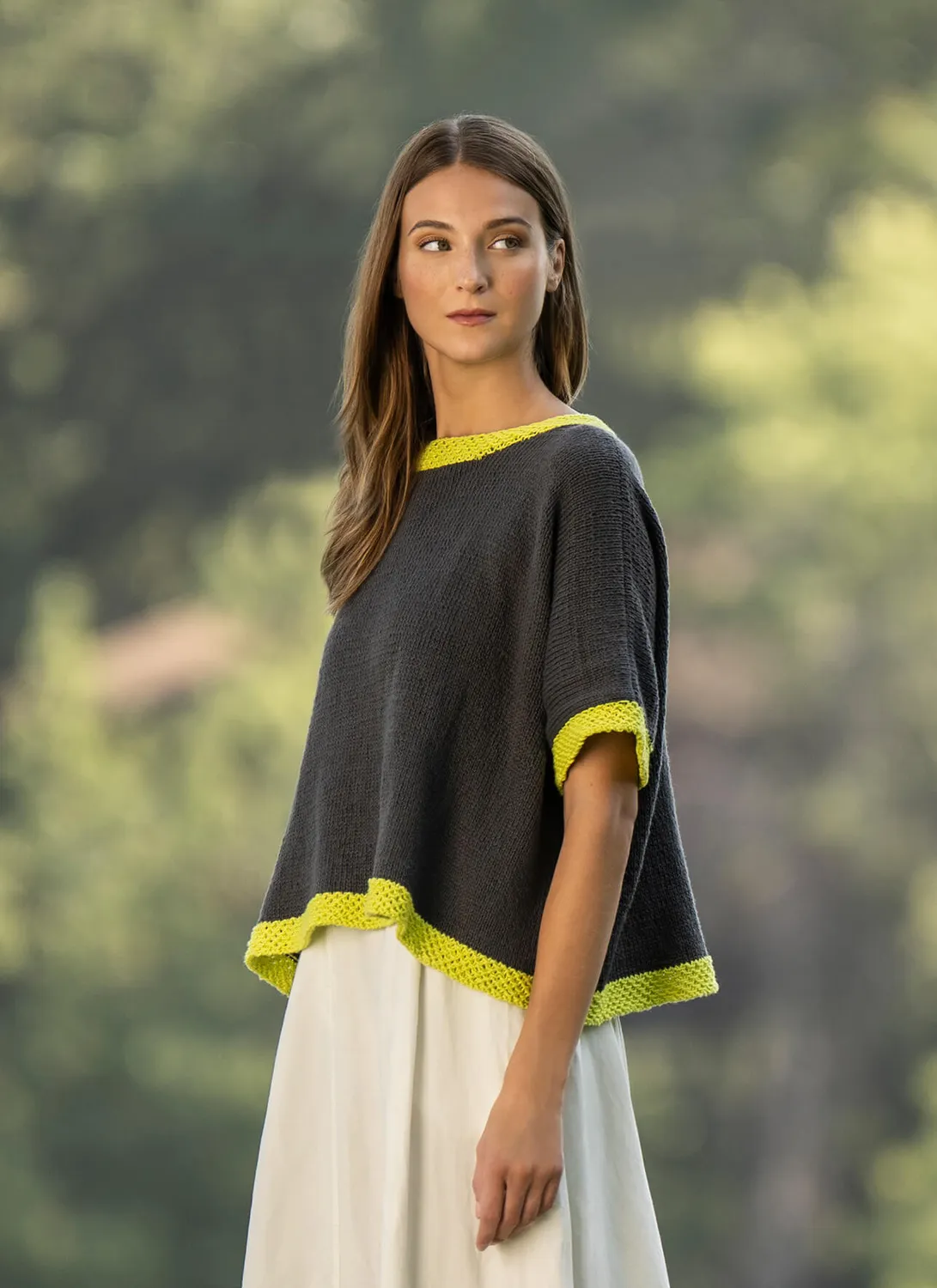 Blue Sky Fibers Classic Series France Avenue Tee Strickanleitung Baumwolle