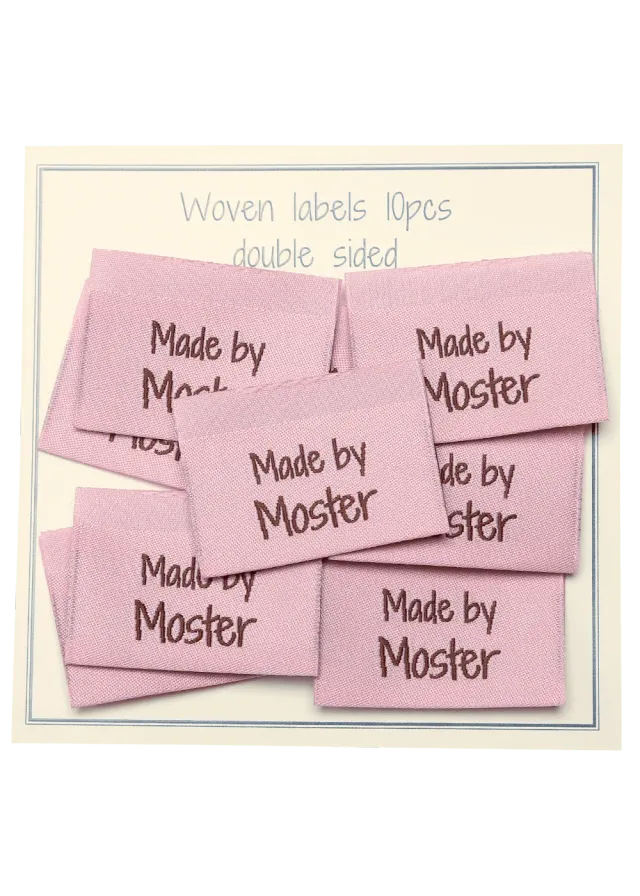 Go Handmade Made by Moster Etiketten pink 10 Stück