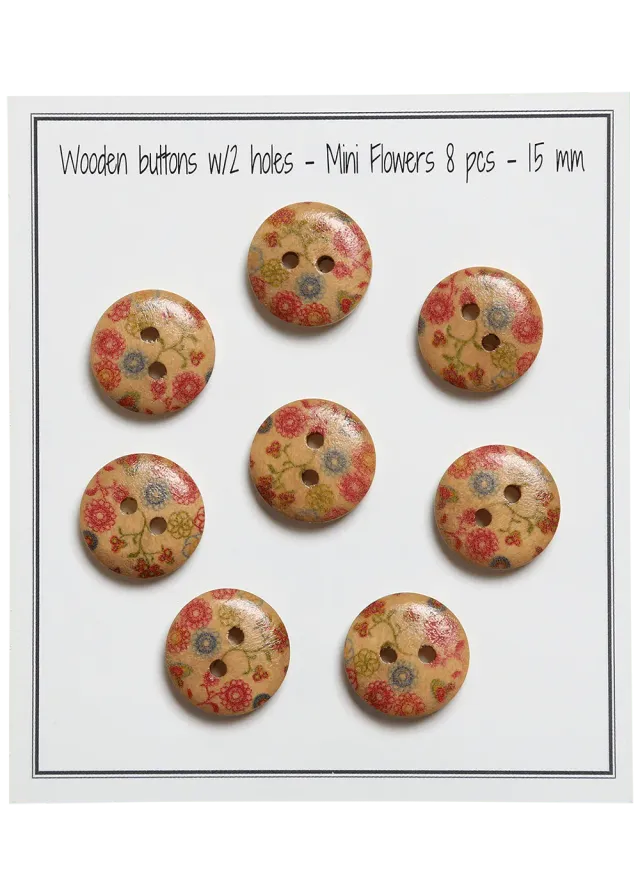 Go Handmade Mini Flowers Applikation 15 mm 8 Stk
