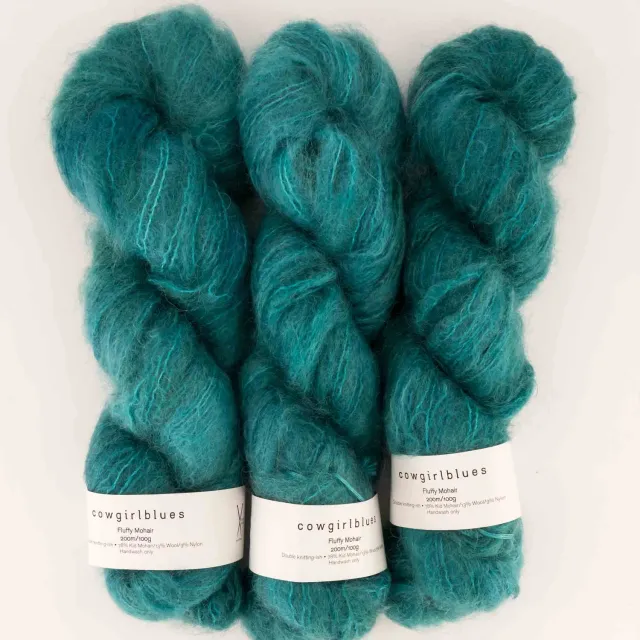 Cowgirlblues Fluffy Camps Bay Mohairgarn türkis uni