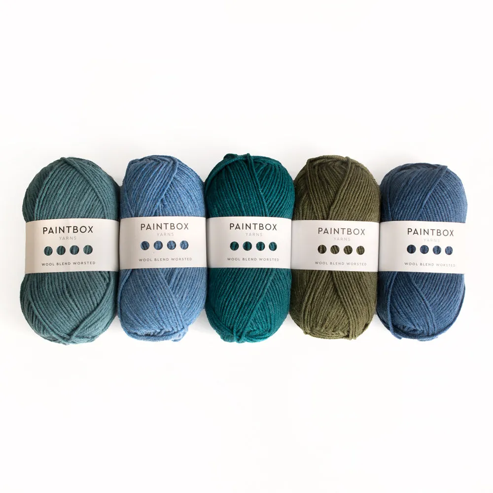 Paintbox Yarns Wool Blend Worsted Wolle 5er Farbpack Aran