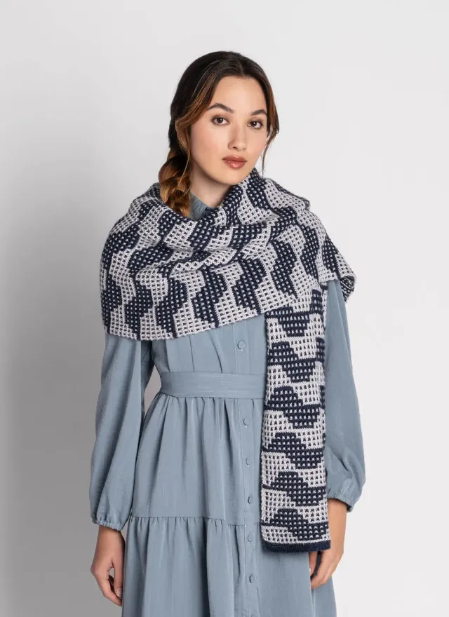 Blue Sky Fibers Classic Series Market Street Wrap Strickanleitung Mosaik
