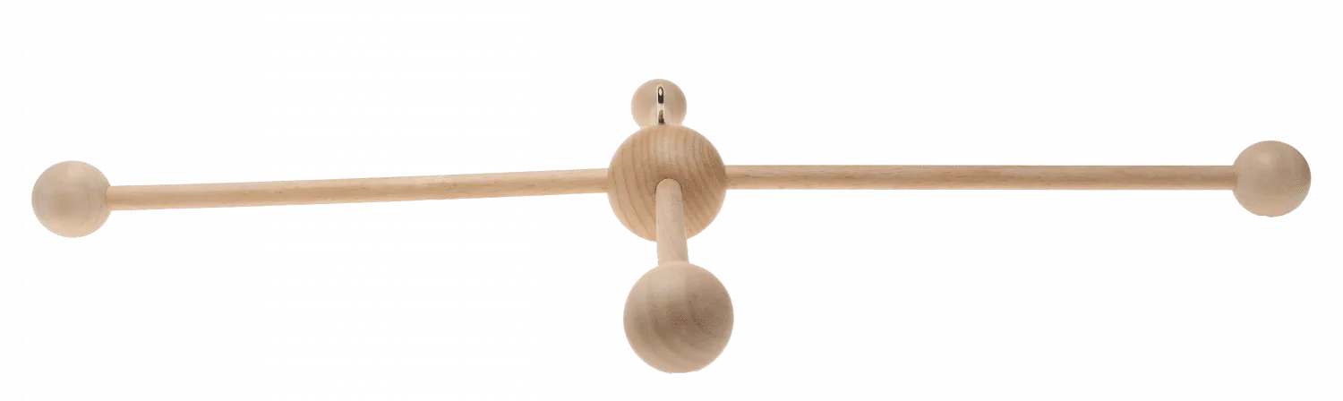 Go Handmade Mobile Holzgestell 4 Arme Natur
