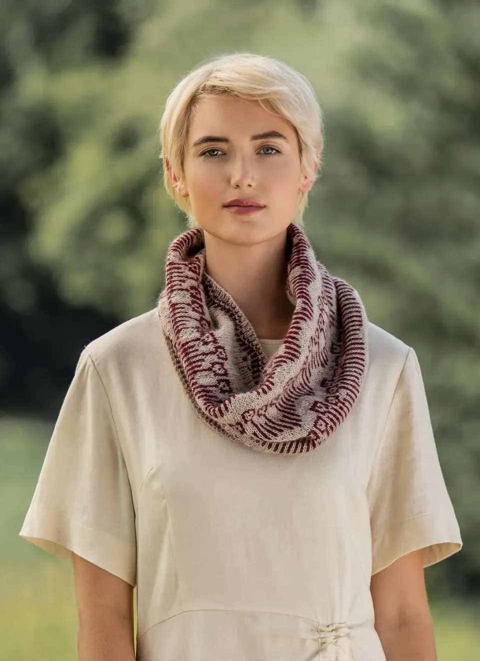 Blue Sky Fibers Classic Poppy Fields Cowl Strickanleitung PDF Colorwork