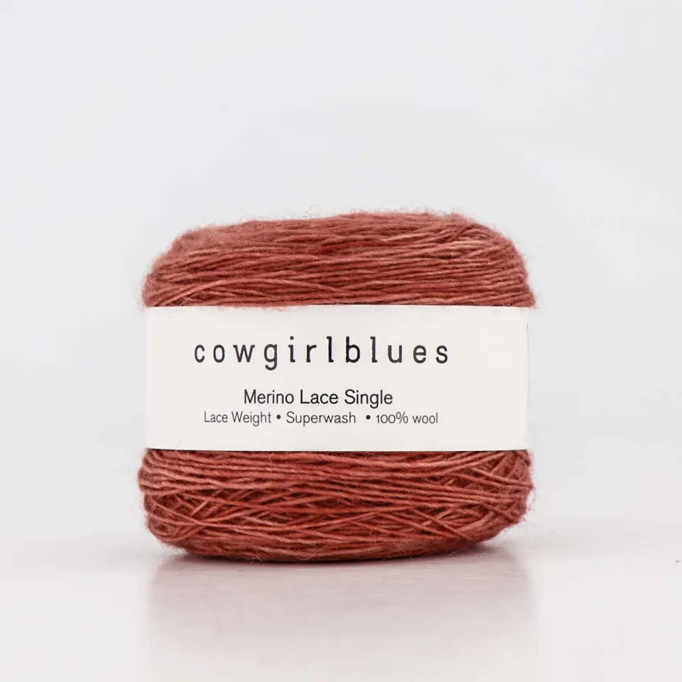 Cowgirlblues Merino Lace Wolle Terracotta handgefärbt