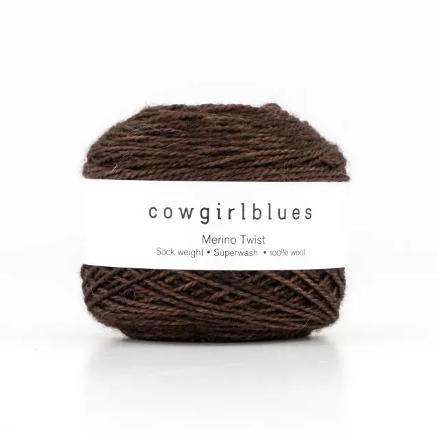 Cowgirlblues Merino Twist 50g Wolle Cacao handgefärbt