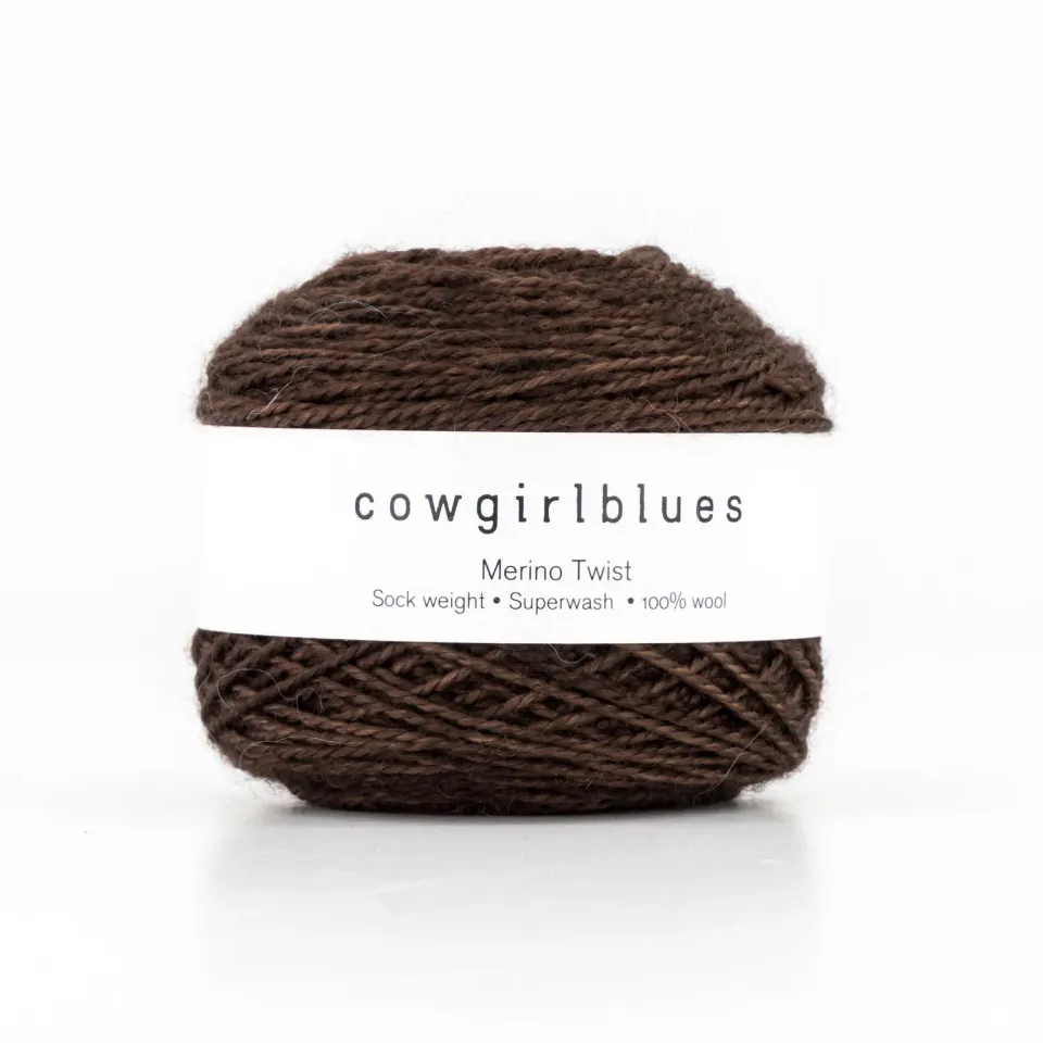 Cowgirlblues Merino Twist 50g Wolle Cacao handgefärbt