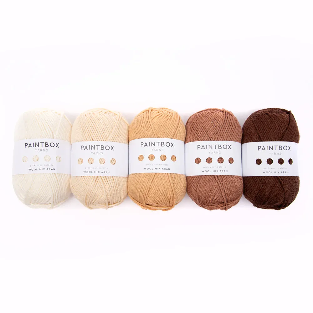 Paintbox Yarns Wool Mix Aran Wolle 5 Knäuel Wollmix