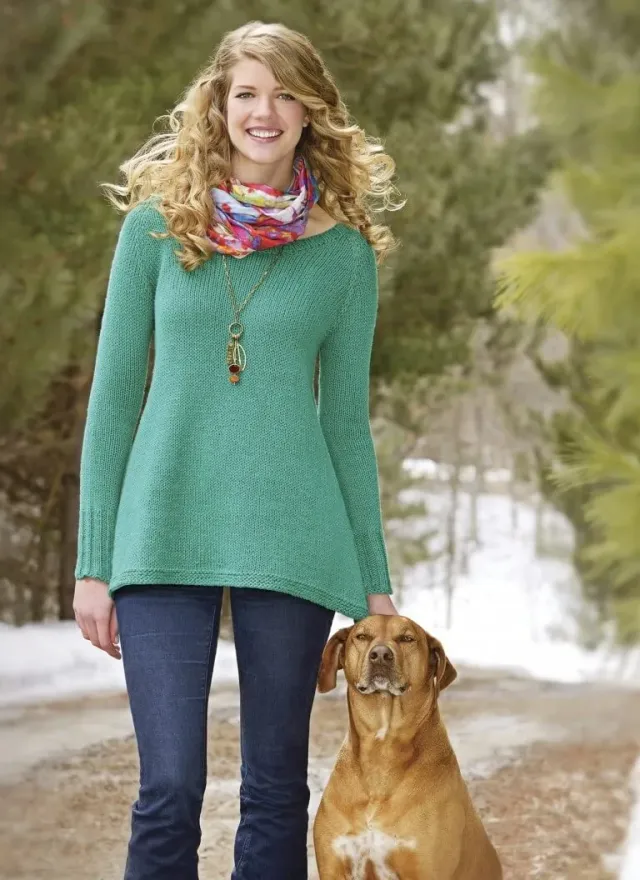 Blue Sky Fibers Woodland Pullover Strickanleitung Top-Down