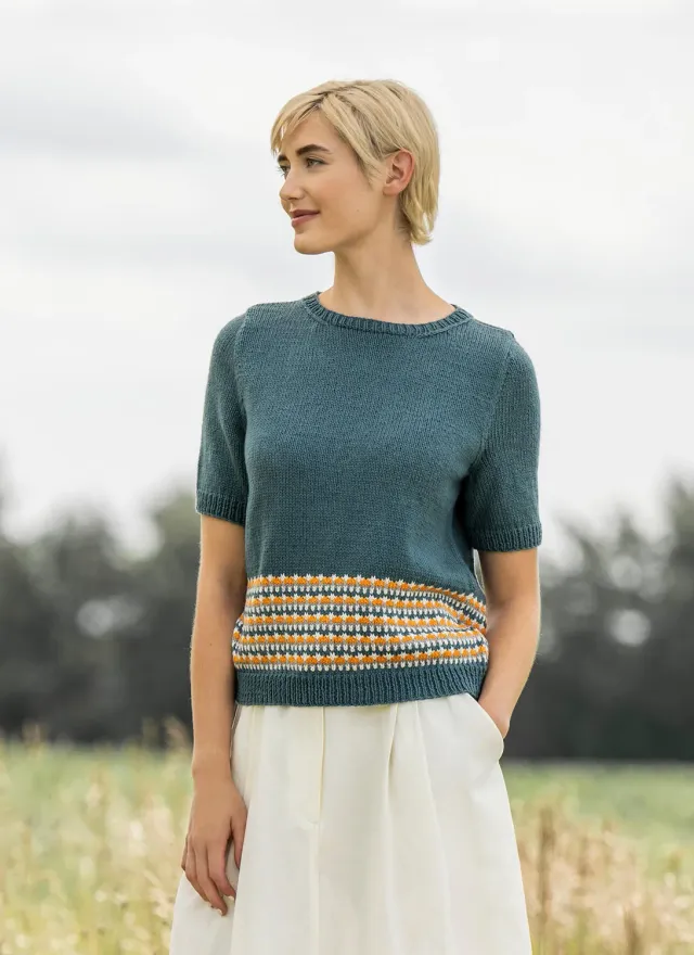 Blue Sky Fibers Divisadero Tee 202410 Strickanleitung Sommertop