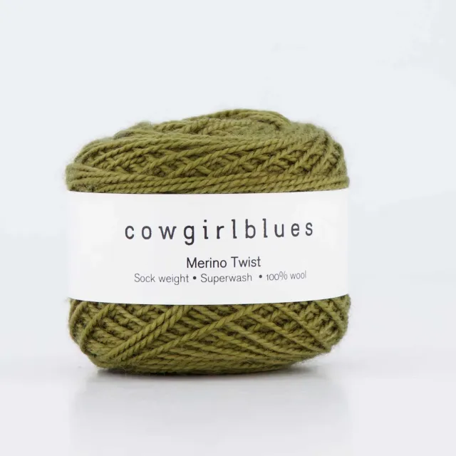 Cowgirlblues Merino Twist Wolle 50g Olive handgefärbt