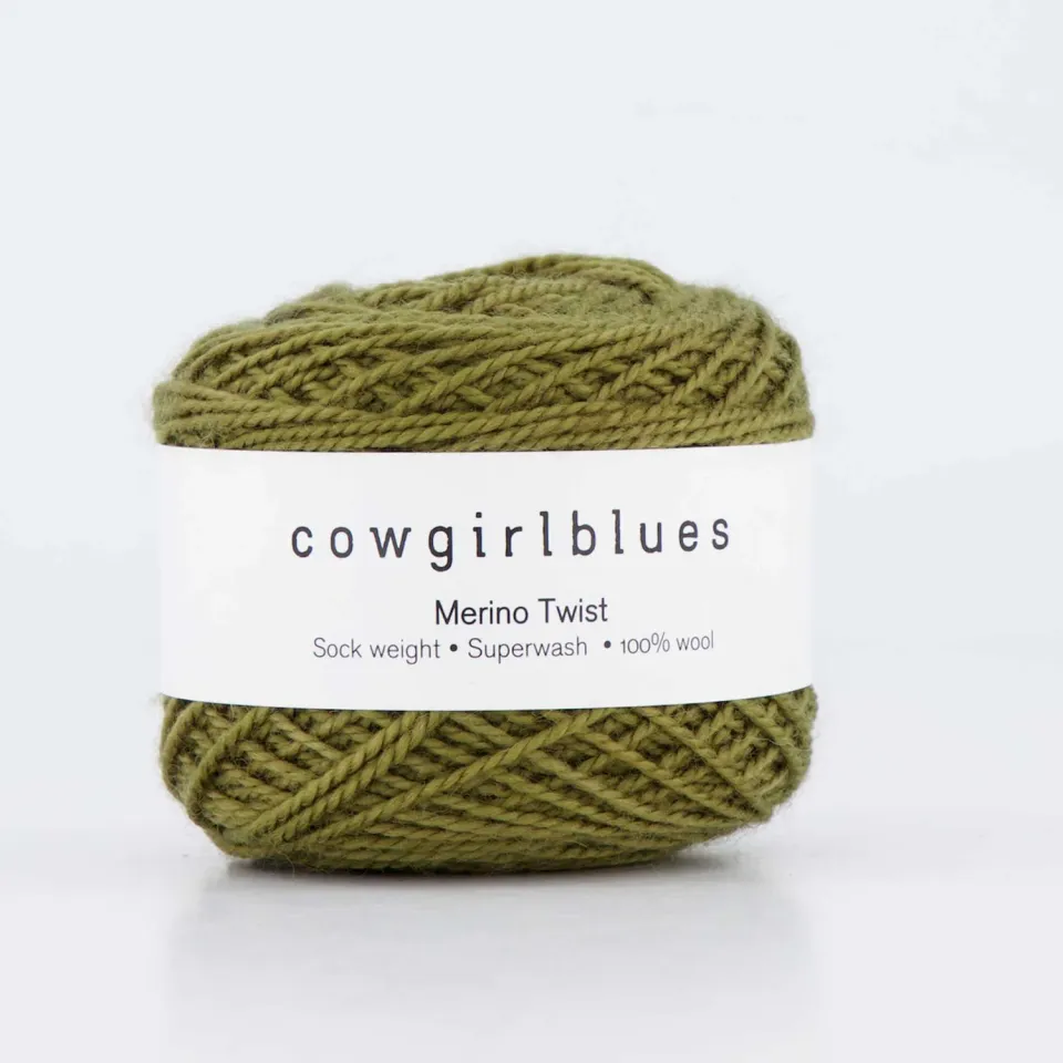 Cowgirlblues Merino Twist Wolle 50g Olive handgefärbt