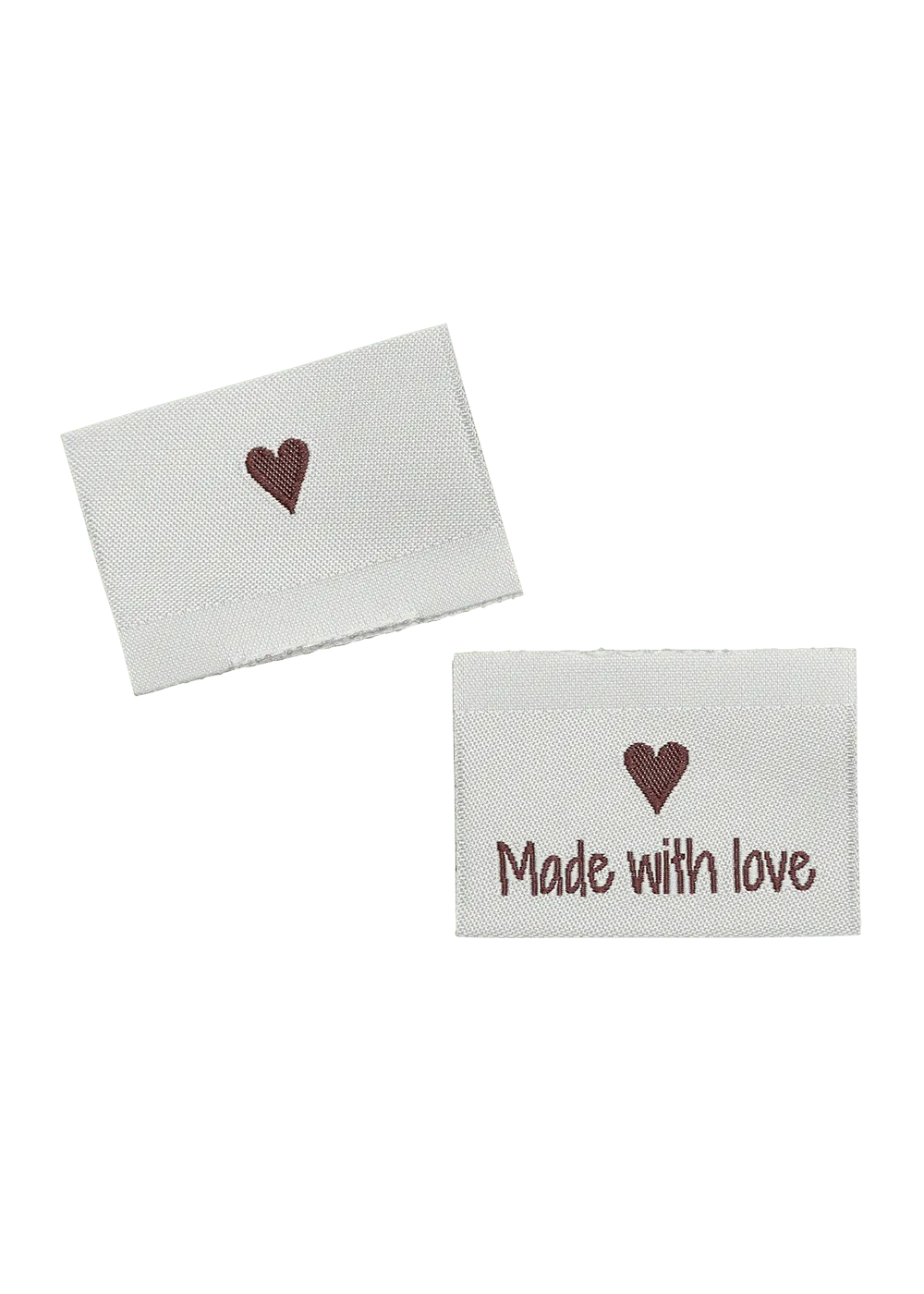 Go Handmade Webetiketten hellblau Made with love 10 Stk