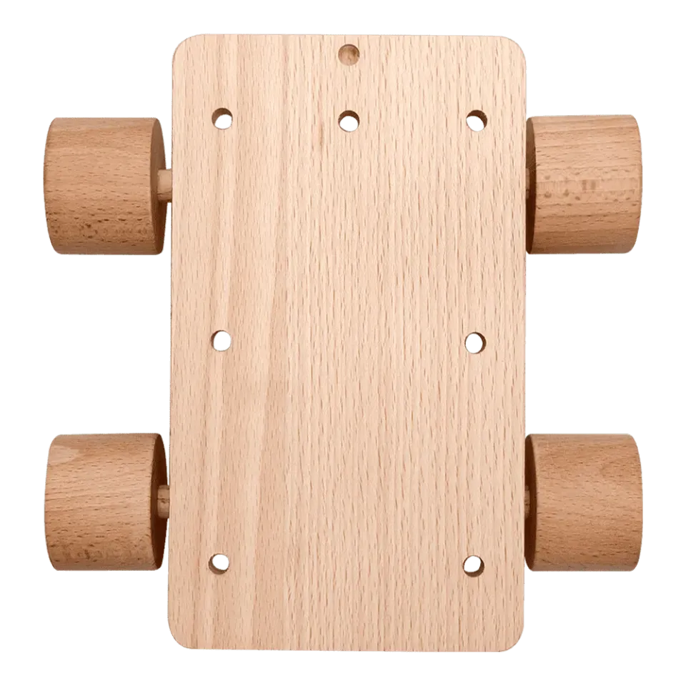 Go Handmade Wooden Roller Holzroller 17x16,5x4 cm natur