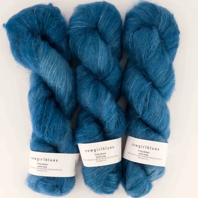 Cowgirlblues Fluffy Guinea Fowl Mohairwolle meliert
