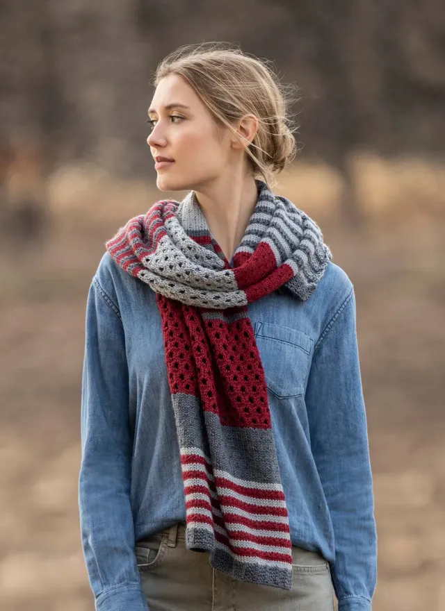 Blue Sky Fibers Chatham Wrap Tuch Strickanleitung