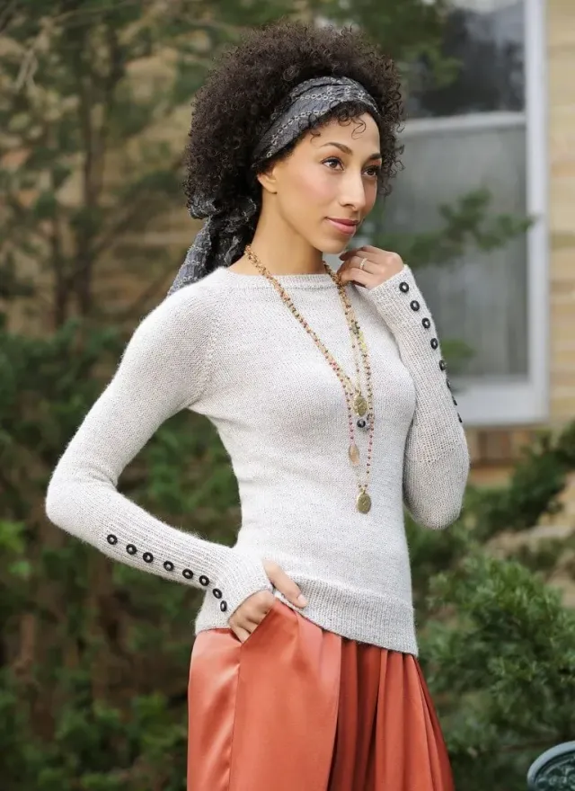 Blue Sky Fibers Classic Girl in the World Sweater Strickanleitung Top-Down