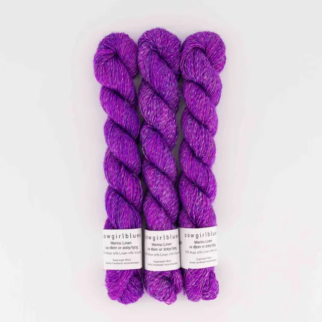 Cowgirlblues Merino Linen African Violet Garn 50g