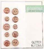 Go Handmade Glitter Knöpfe Bunt Glitzer