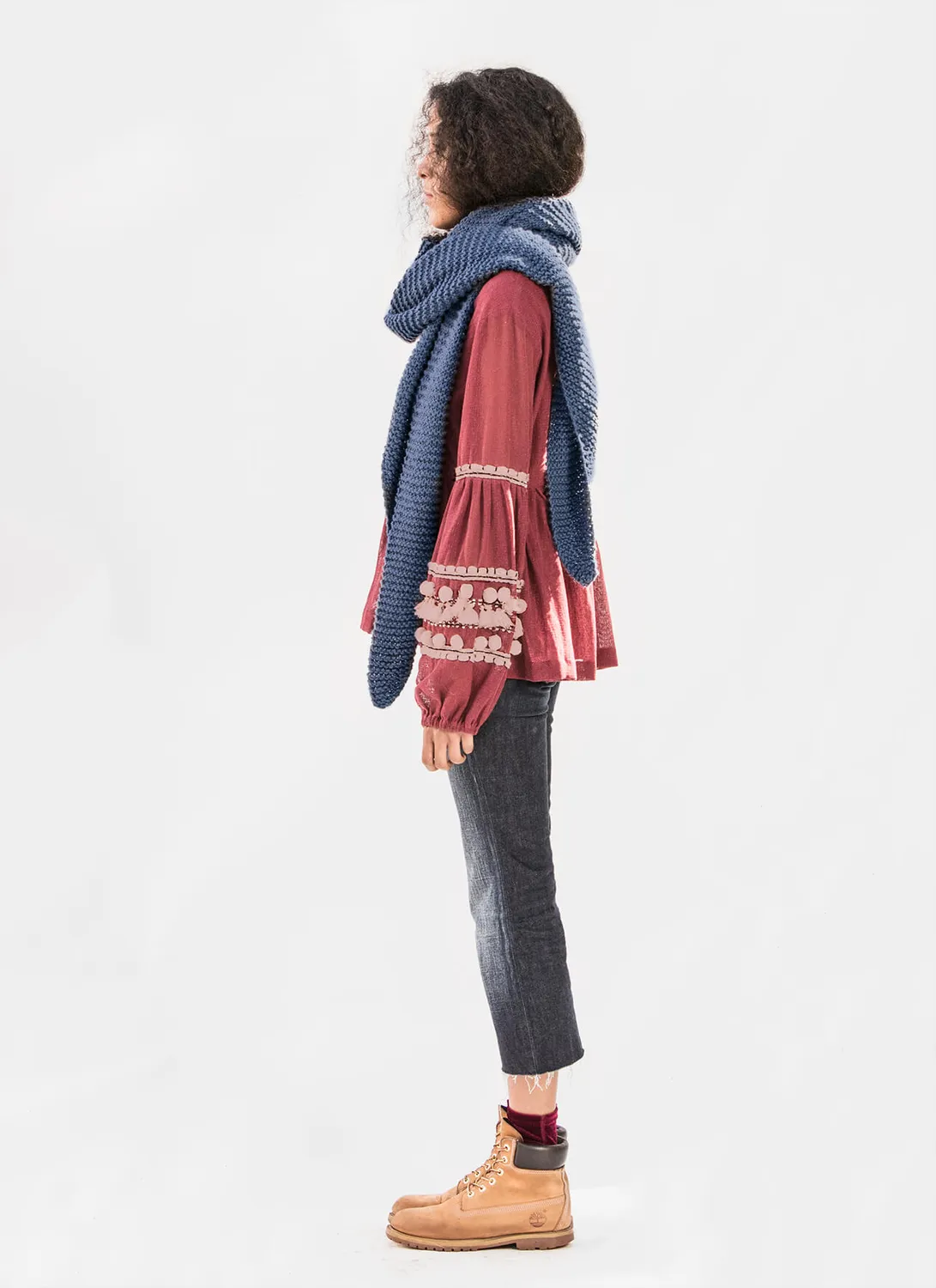 Blue Sky Fibers Classic Waverly Wrap Strickanleitung Bio-Baumwolle