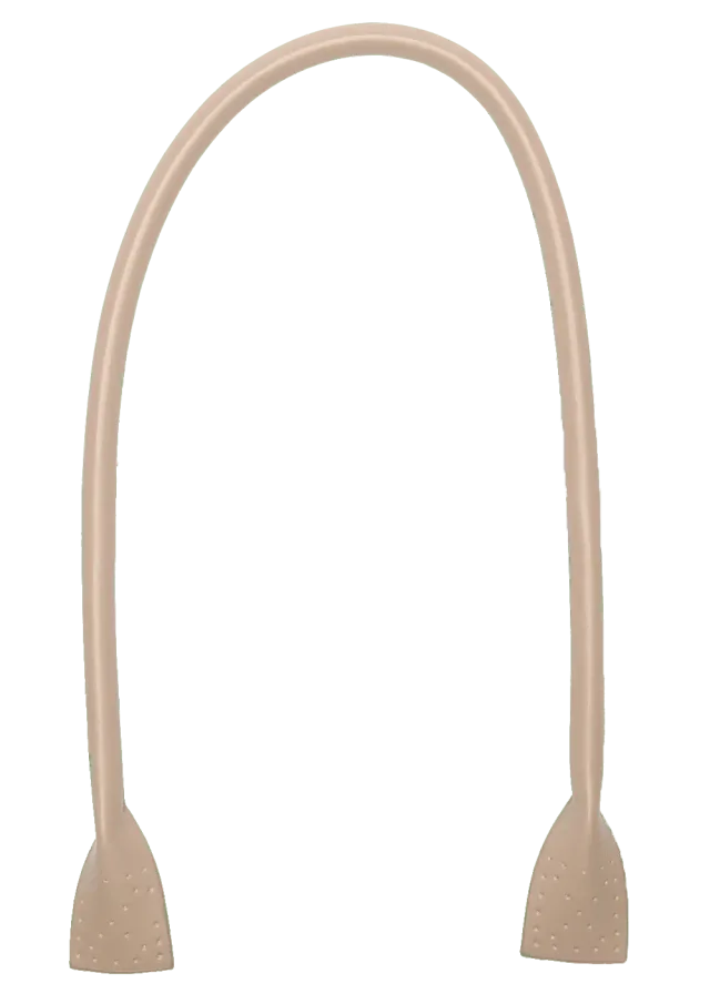 Go Handmade Taschengriffe 60 cm beige PU-Leder 2 Stk