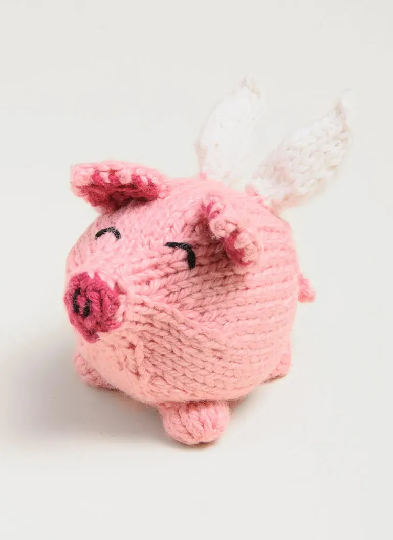 Blue Sky Fibers Oink Strickanleitung Schweinchen Gratis