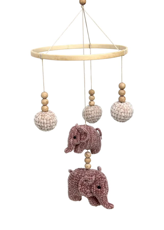 Go Handmade Elefant Mobile Häkelanleitung 28x30