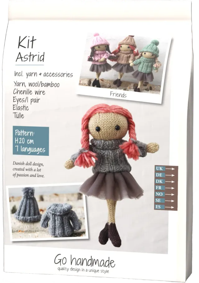 Go Handmade Astrid Strickset Vintage 58 g mit Sicherheitsaugen