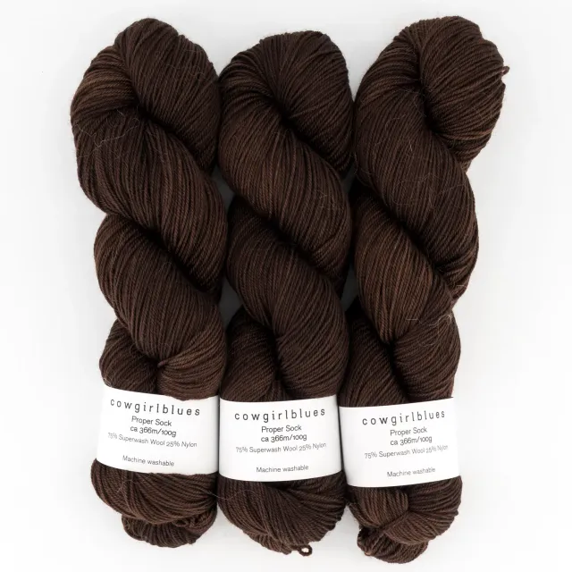 Cowgirlblues Proper Sock Sockenwolle Cacao Braun meliert