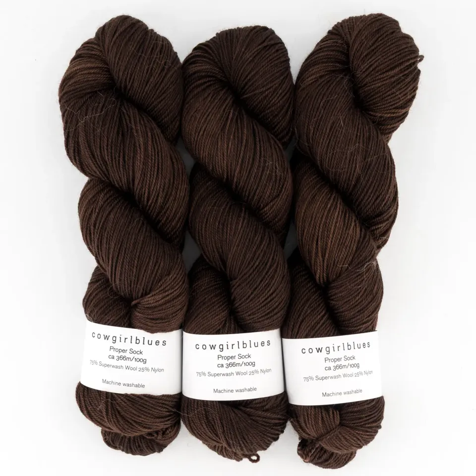Cowgirlblues Proper Sock Sockenwolle Cacao Braun meliert