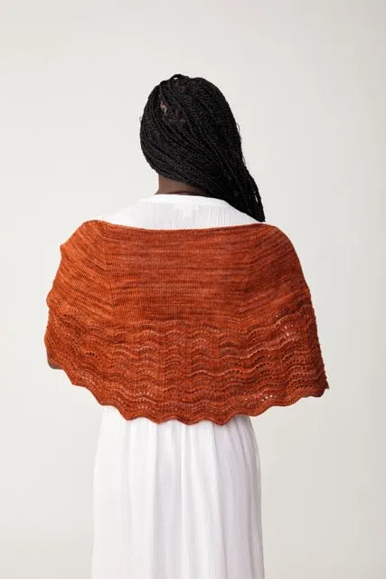 Madelinetosh Dear Denim Shawl Strickanleitung PDF Fingering-Tuch