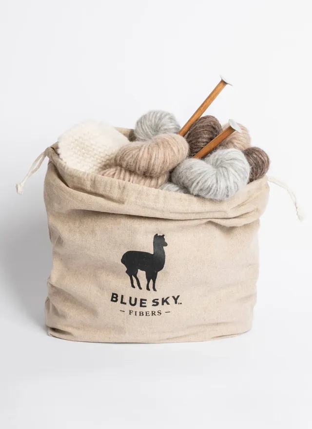 Blue Sky Fibers Drawstring Project Bag Projekttasche Large