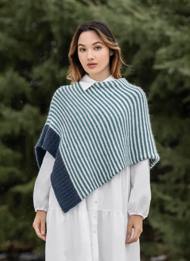 Blue Sky Fibers Classic Bianca Wrap Strickanleitung Suri Merino