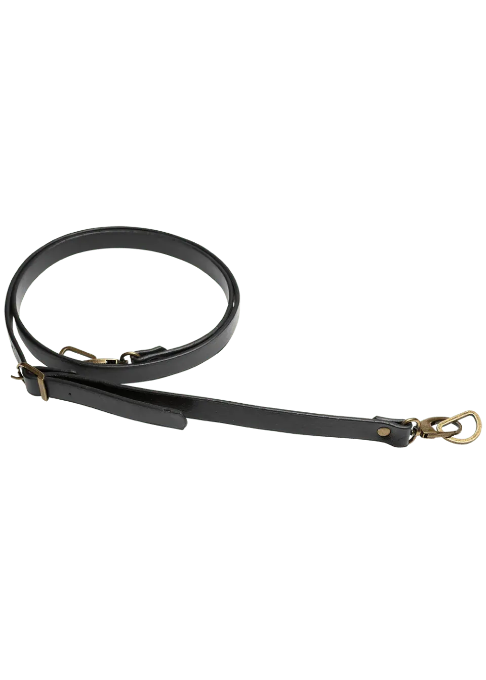 Go Handmade Taschengurt 138cm Schulterriemen Schwarz/Bronze PU-Leder