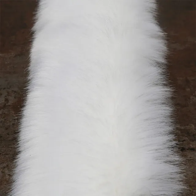Go Handmade Faux Fur Kunstfell Weiß 70x8 cm