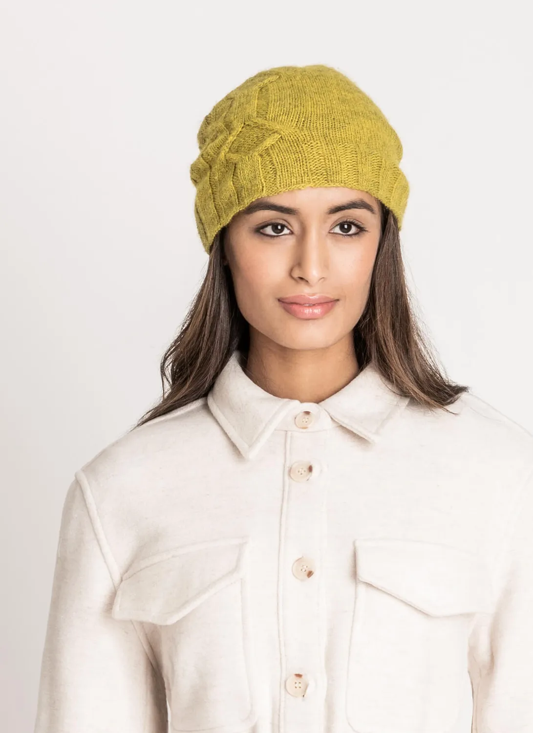 Blue Sky Fibers Henrico Hat Strickanleitung Zopfmütze