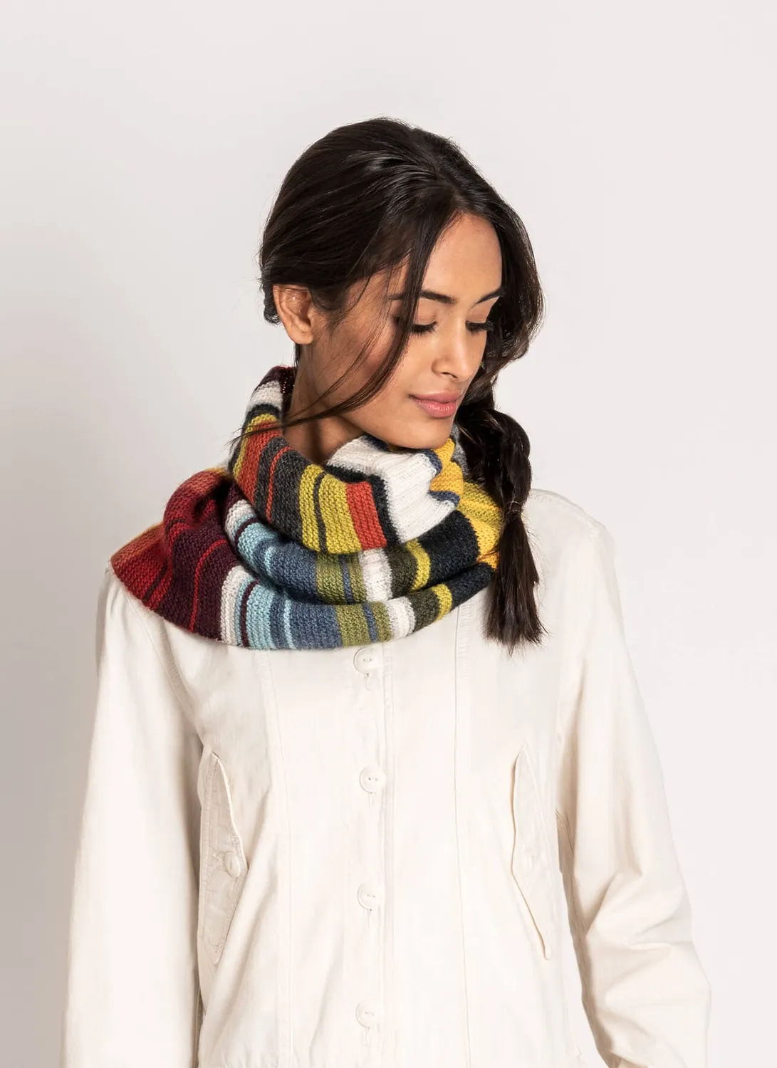 Blue Sky Fibers 14 Color Woolstok Light Cowl Anleitung gratis