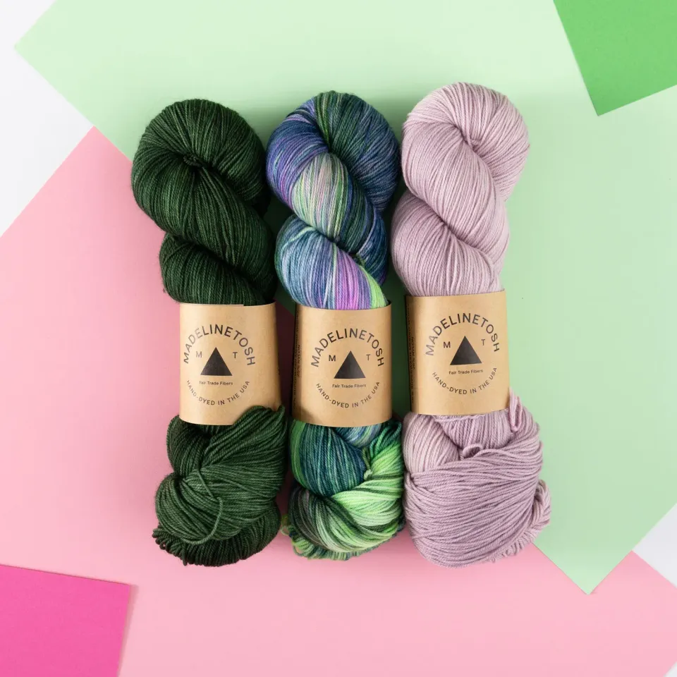 Madelinetosh For Good Zig Zag Shawl Kit Strickset Malmo 3 Stränge