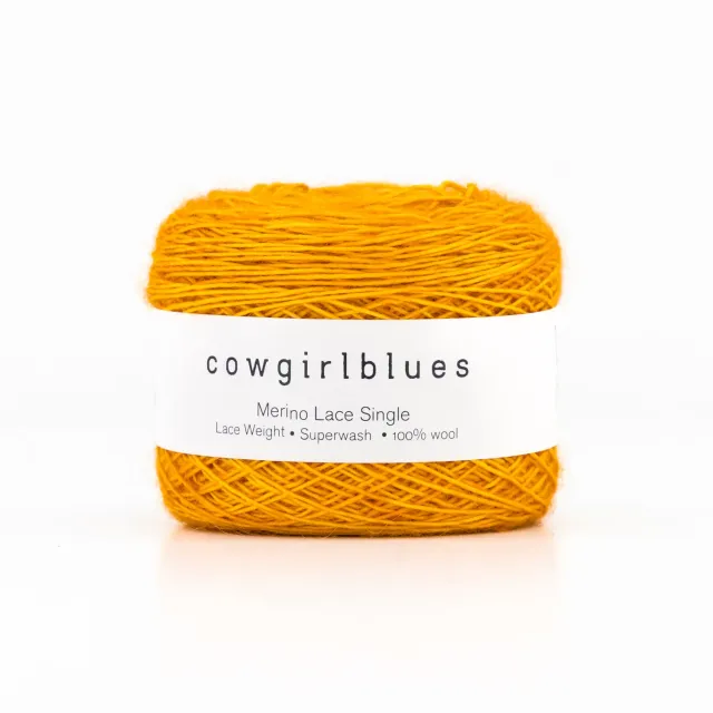 Cowgirlblues Merino Lace Saffron Lacewolle safran handgefärbt