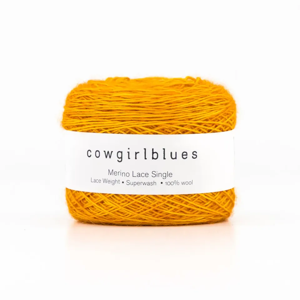 Cowgirlblues Merino Lace Saffron Lacewolle safran handgefärbt