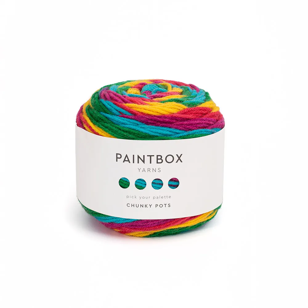 Paintbox Yarns Chunky Pots Chunkywolle 100g Cake gestreift