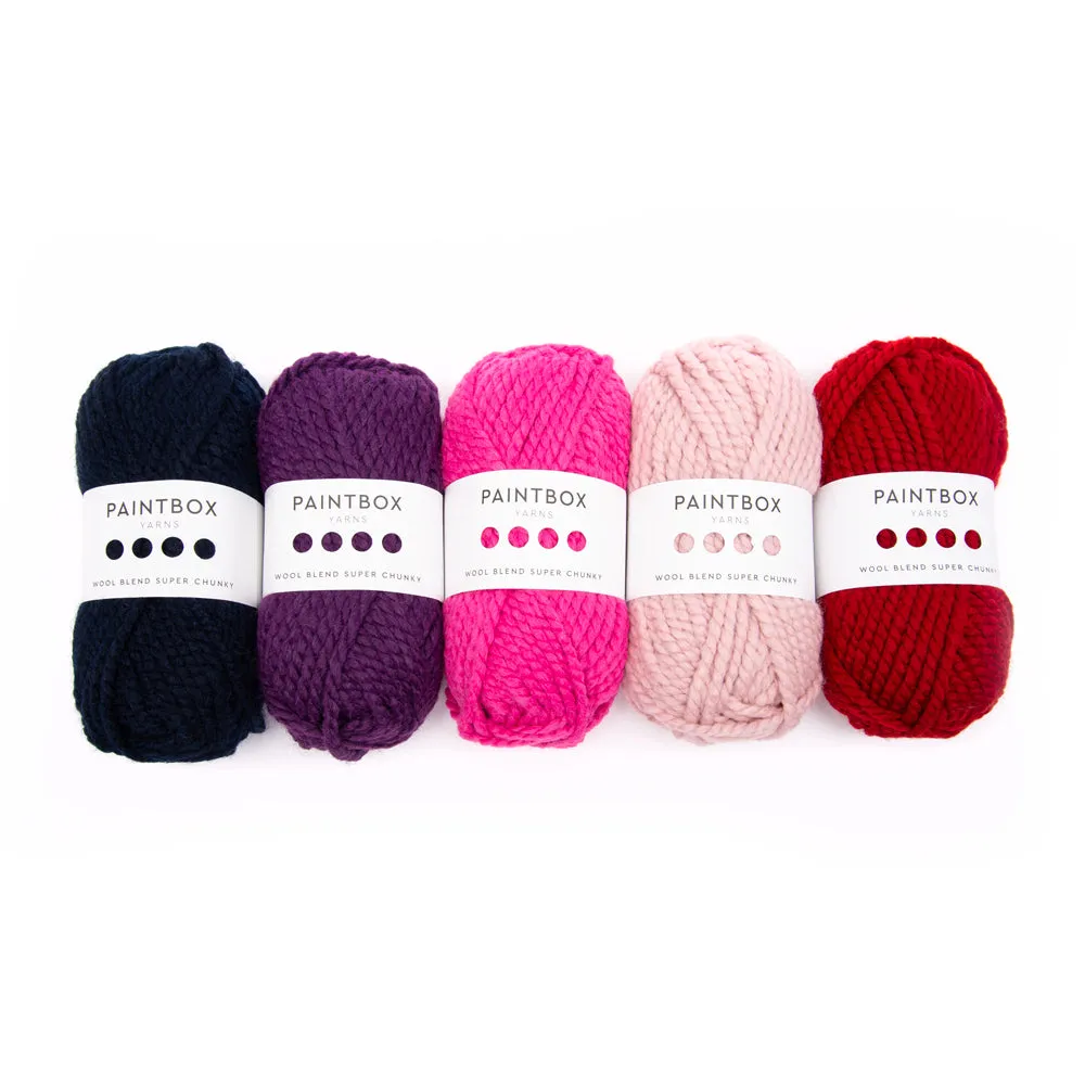 Paintbox Yarns Wool Blend Super Chunky Wolle 5x100g Set