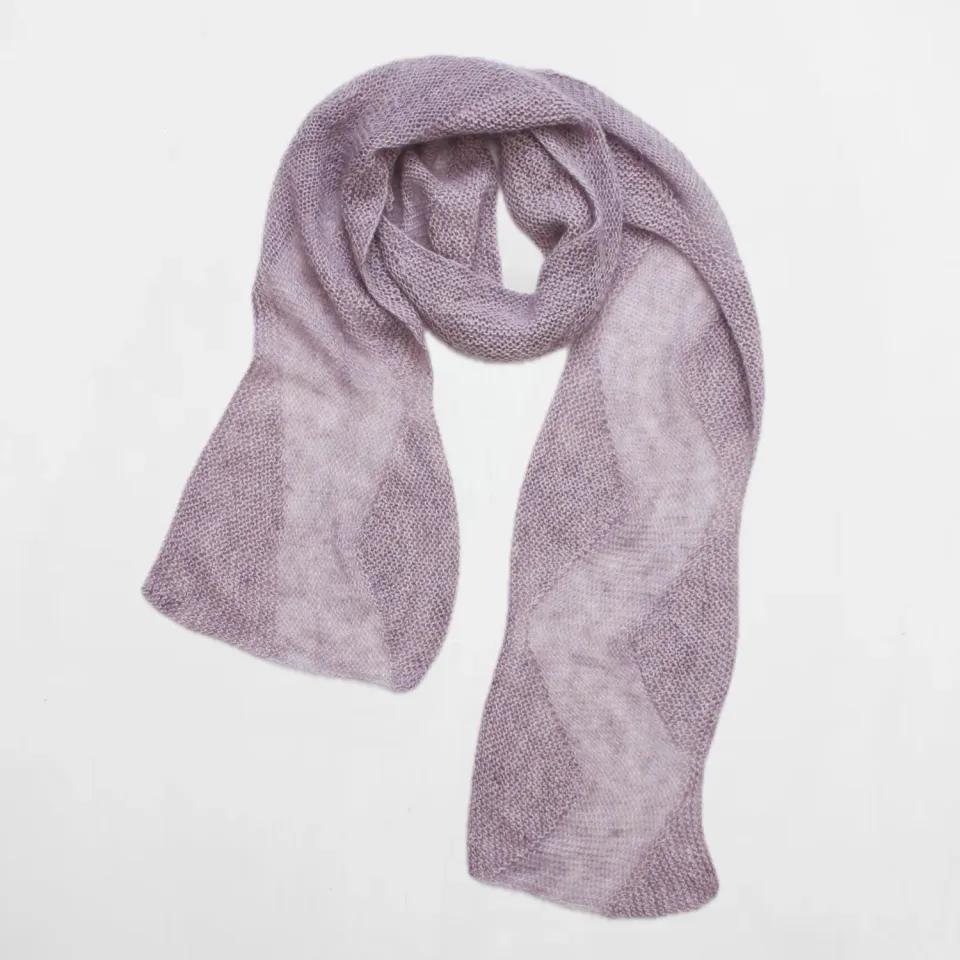 Madelinetosh Scroll Strickanleitung PDF Schal Mohair