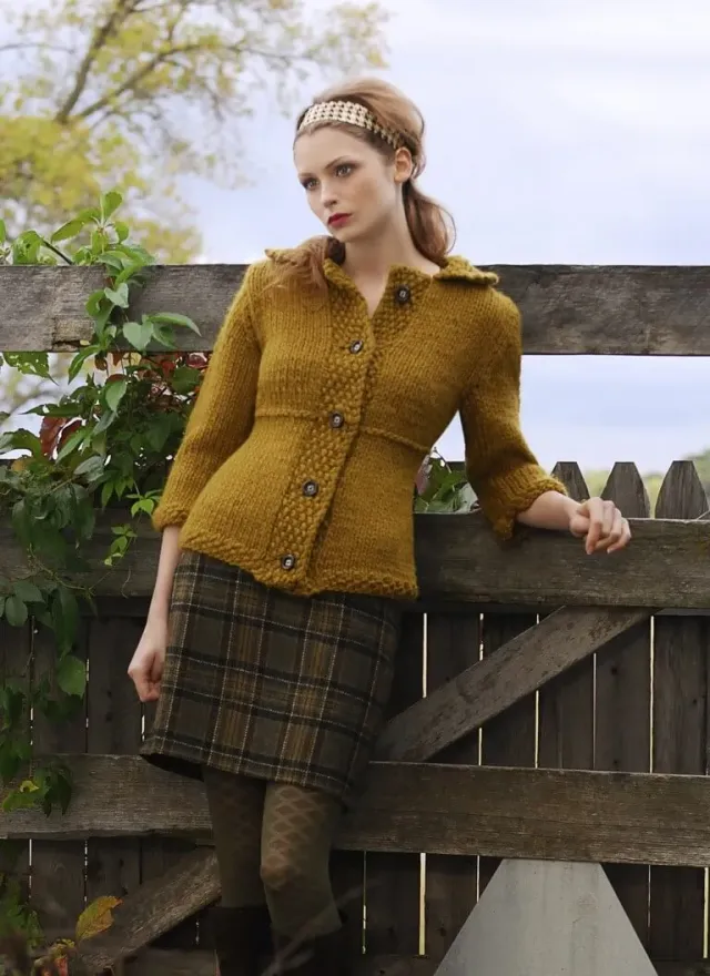 Blue Sky Fibers Jackie Jacket Strickanleitung Vintage