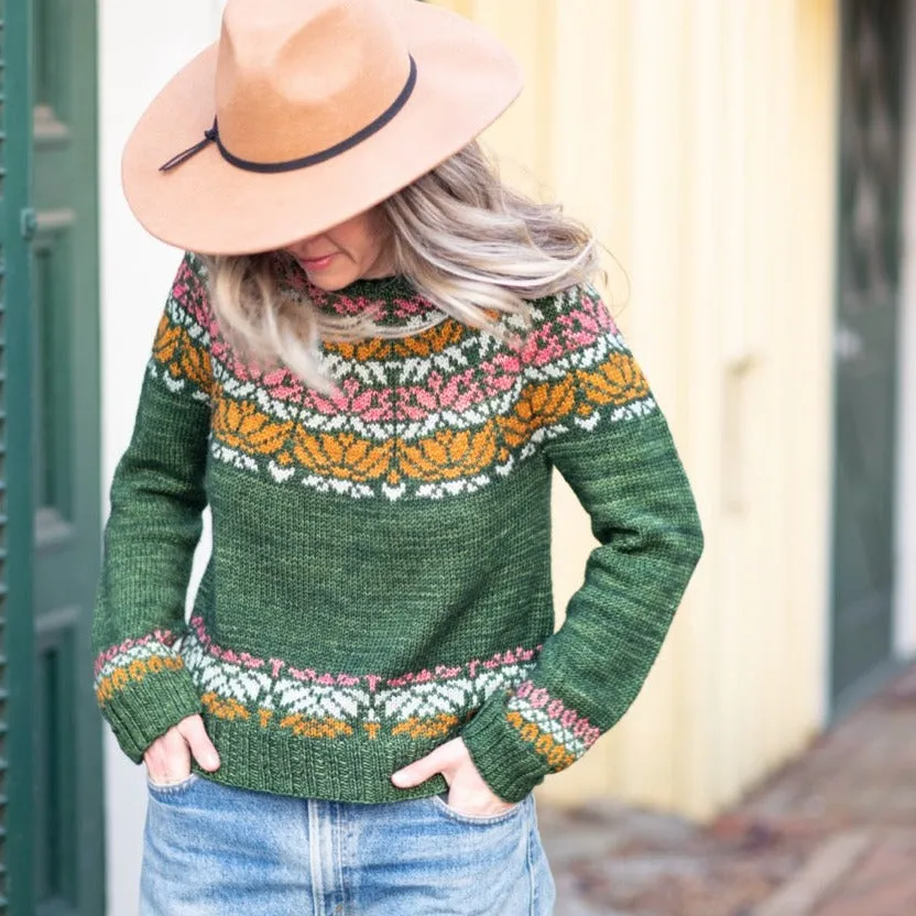 Madelinetosh Giverny PDF Strickanleitung Pullover Colorwork