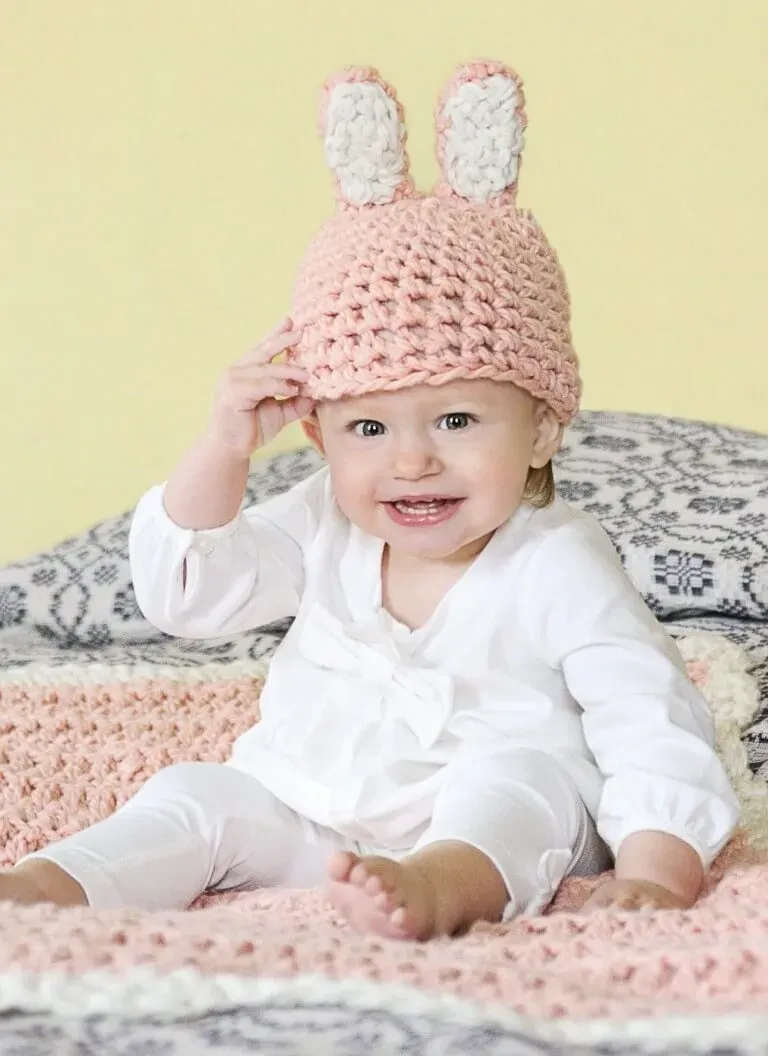 Blue Sky Fibers Bunny Hat Blankie Häkelanleitung PDF