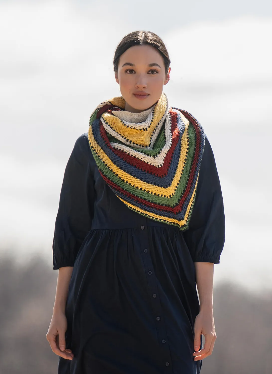 Blue Sky Fibers Camp Ivanhoe Shawl Strickset 6 Stränge