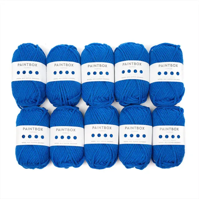 Paintbox Yarns Wool Mix Super Chunky Wolle 10x100g Uni