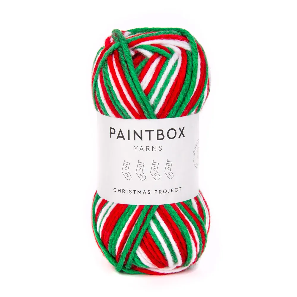 Paintbox Yarns Christmas Project Wolle Strumpf Streifen