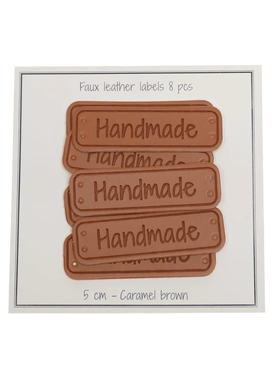 Go Handmade Handmade PU-Lederlabel karamell 8 Stück